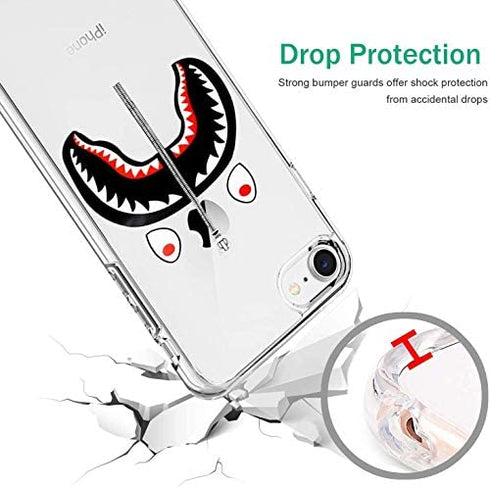 iPhone 7 Case iPhone 8 Case iPhone SE Case Clear Case Cover iPhone Case (Bape-Shark)