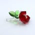 LZYUANHEN Crystal Rose Flower Paperweight Figurine Collectible Greeting Card - Anniversary Wedding Valentine's Day Gift Centerpiece Ornament Red Rose