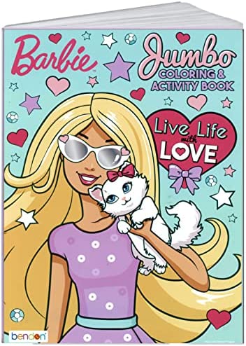 Lazy Days Barbie Live Life with Love Coloring and Activity Book - 96 Pages