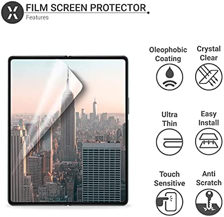 Olixar Screen Protector for Samsung Galaxy Z Fold 3, Film - Reliable Protection, Supports Device Features - Full Video Installation Guide, Screen Protector for Z Fold3 5G (2021) - ?2 Pack