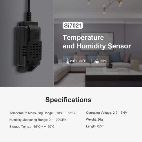 Sonoff Si7021 High Accuracy Temp and Humidity Sensor for Sonoff TH10/TH16