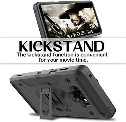 Leptech Kickstand Series Compatible with Samsung Galaxy Note 9 Case / SM-N960U Case (Black)