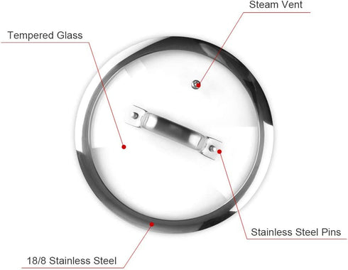 Duxtop Cookware Glass Replacement Lid (8 Inches)