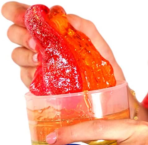 Rainbow Ooze - Rainbow Putty Slime Kit (1 Slime Putty) by JA-RU. Neon Color Glitter Slime for Kids & Adults, Boys & Girls. Stress Relief Satisfying Toys. Party Favor Birthday Fidget Gifts. 4634-1A