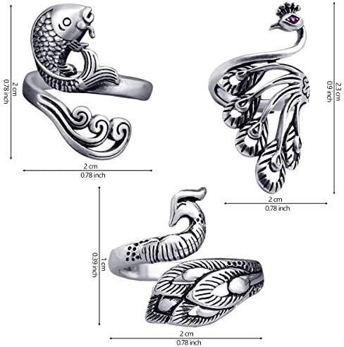 3PCS Adjustable Knitting Loop Crochet, Ksndurn Crochet Ring - Knitting Accessories, Peacock Open Finger Ring/Adjustable Braided Ring for Faster Knitting