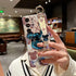Lastma for Samsung Galaxy S21 Ultra Case Cute with Wrist Strap Kickstand S21 Ultra Case 5g Glitter Bling Cartoon IMD Soft TPU Shockproof Protective Phone Cases Cover for Girls and Women - X Bear