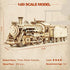 ROKR Model Car Kits Wooden 3D Puzzles Model Building Kits for Adults to Build - Educational Brain Teaser Assembly Model, for Teens & Kids Ages 8-10 (Prime Steam Express/12.1 * 2.7 * 3.3)