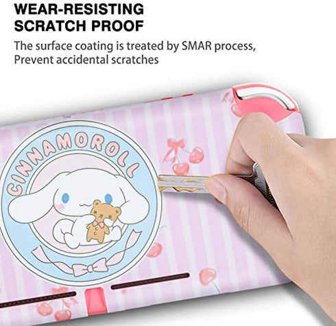 DLseego Switch Lite Skin Sticker Pretty Cute Pattern Full Wrap Skin Protective Film Sticker Compatible with Nintendo Switch Lite--Pink
