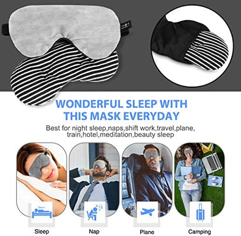 Silk Cooling Weighted Sleep Eye Mask-Relief for Headache/Migraine Relief/Sinus Pain/Puffy Dry Eyes,Universal Size (Grey)