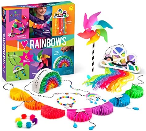 Craft-tastic – I Love Rainbows Craft Kit – Make 6 Colorful Arts & Crafts Projects