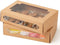Yotruth 8x5.3x2" Pastry and Cookie Gift Box Bakery Craft Brown Treat Box Pop-up Easy Assembly With Clear Display Window 24 Pack