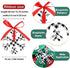 60 Pieces Christmas Snowflakes Cutouts Ornaments Red White Black Buffalo Plaid Christmas Snowflake Paper Cutouts with Ribbon for Christmas Party Decor Accessories (Simple Style)
