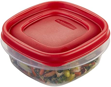 Rubbermaid Easy Find Lids Food Storage Container, 1.25 Cup, Racer Red