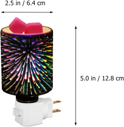 Uonlytech Electric Wax Melt Warmer Plug-in Glass Fragrance Warmer Oil Burner Scent Wax Tart Warmer Lamp Night Light for Spa Wedding Home Decor