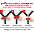 UnbuckleMe Car Seat Buckle Release Tool - As Seen on Shark Tank - Makes it Easy to Unbuckle a Child's Car Seat - Easy Tool for Parents, Grandparents & Older Children (1 Pack, Gray & White)