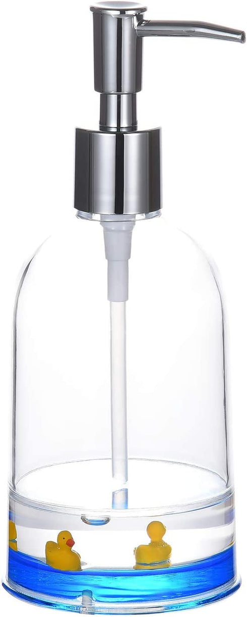 Locco Decor 4 Piece Acrylic Liquid 3D Floating Motion Bathroom Vanity Accessory Set Duck