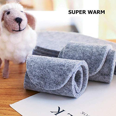 Wool Shoe Inserts - Warm Winter Insoles Natural Lambs Wool Mens Insoles,Felt Insoles for Men (Men's 14)