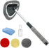 Gven Windshield Cleaning Tool Car Hard to Reach Areas Window Cleaner Wand Microfiber Car Interior Windshield Cleaner with Aluminum Handle& 4 Reusable Cloth/Cover As Seen On TV