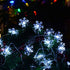 Homeleo Solar Powered Snowflake Lights, Outdoor Christmas Snowflake Decorations, Waterproof String Lights for Trees Ornaments Garden Patio Yard Pathway Decoration(Cold White,30 ft,50 LEDs)