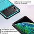 SAMONPOW Credit Card Holder Case for iPhone X iPhone Xs Case with 4 Card Holder Hard PC Soft Hybrid Rubber Anti Scratch Shockproof Heavy Duty Cover for iPhone X XS iPhone10 5.8 inch Sky Blue