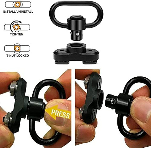 Pecawen 2 Point Traditional Sling Quick Adjust Sling with QD Sling Mount for Mloc System
