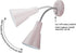Globe Electric 13064 Sophie 1-Light Plug-in or Hardwire Wall Sconce, Chrome Gooseneck, Matte Rose, 6ft Clear Cord