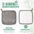 6 Pieces Exfoliating Face and Body Wash Cloths 2 Sided Bamboo Washcloth Towel Exfoliation Scrub Soft Weave Massage Shower Bath Cloth for Women and Men, 20 x 20 cm (Gray and White)