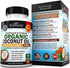 Coconut Oil Capsules 2000mg - Organic Pure Extra Virgin Unrefined Cold Pressed & Non-GMO for Healthy Skin Nails Weight Loss Hair Growth Brain Health Bloat Blood Pressure Anti Aging Digestion - 120ct