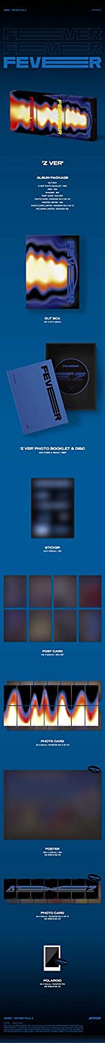 ATEEZ Zero : Fever Part.2 6th Mini Album Random Version CD+1p Poster+96p Booklet+1p Sticker+8p Postcard+1p PhotoCard+Message PhotoCard Set+Tracking Kpop Sealed