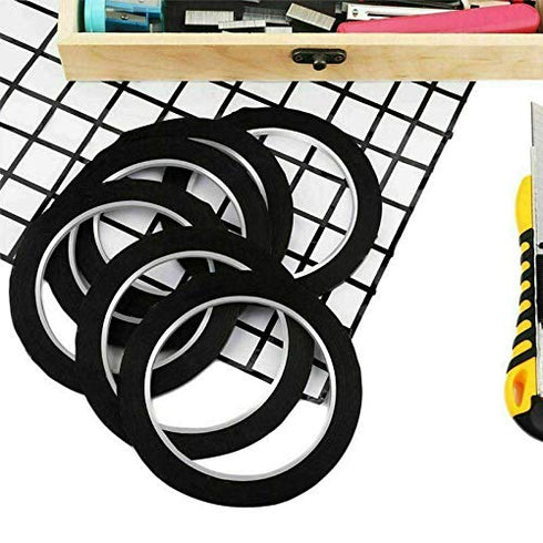 Whiteboard Pinstripe Tape 12 Rolls 1/8” Thin White Board Dry Erase Line Gridding Tape (Black)