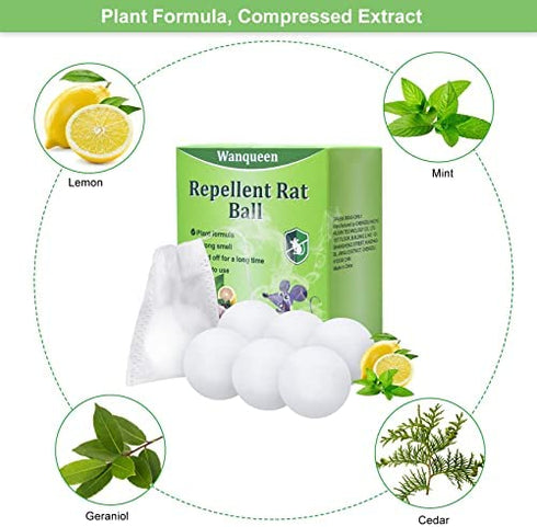 6 Pack Mouse Repellent Rodent Repellent, Peppermint Oil to Repel Mice and Rats, Mice Repellent Pest Insect Control