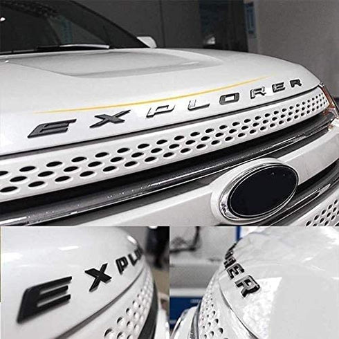 3D Letters ABS Front Hood Emblem Explorer Hood Letters Logo for Explorer 2011-2021-2022