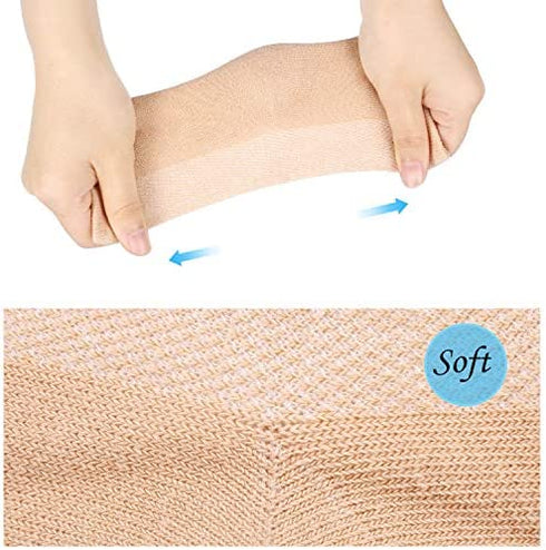 Bememo 4 Pairs of Moisturizing Soft Gel Heel Socks Breathable Open Toe Socks for Dry Cracked Skin Hydrating Day and Night Care Skin