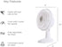 Genesis 6-Inch Clip Convertible Table-Top & Clip Fan Two Quiet Speeds - Ideal For The Home, Office, Dorm, More White (A1CLIPFANWHITE)