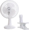 Genesis 6-Inch Clip Convertible Table-Top & Clip Fan Two Quiet Speeds - Ideal For The Home, Office, Dorm, More White (A1CLIPFANWHITE)