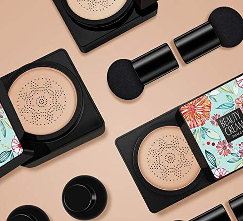Magik Images Mushroom Head Air Cushion BB CC Cream Concealer Foundation Stick Moisturizing (Cushion BB, Natural Beige)