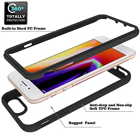 Case for iPhone 6 Plus 6s Plus, iPhone 8 Plus Case, iPhone 7 Plus Case Basketball Black for Boy Men Designer Shockproof Rugged Dual Layer Bumper Full-Body Protective Cover 5.5 inch, Dunk Basketball