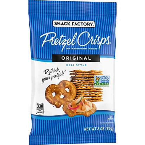 Snack Factory Pretzel Crisps, Original, On-the-Go Bag, 3 Oz