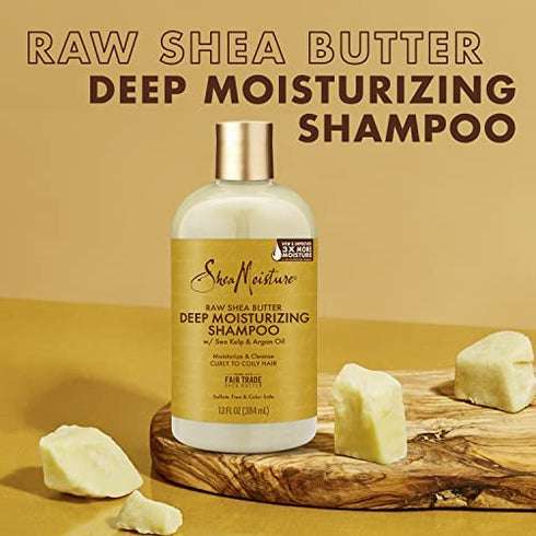 SheaMoisture Shampoo Deep Moisturizing For Dry, Damaged Or Transitioning Hair Raw Shea Butter Sulfate-Free 13oz