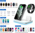 WAITIEE Wireless Charger 3 in 1, 15W Fast Charging Station for Apple iWatch 6/5/4/3/2/1,AirPods Pro, Compatible with iPhone 14/13/12/Pro Max/11 Series/XS Max/XR/XS/X/8/8 Plus/Samsung Galaxy (White)