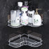 Laigoo Adhesive Shower Caddy 2 Pack, Non-Drilling Corner Shelves Hanging Bathroom Shelf Floating Shelves for Kitchen/Bathroom Organizer and Storage(White)