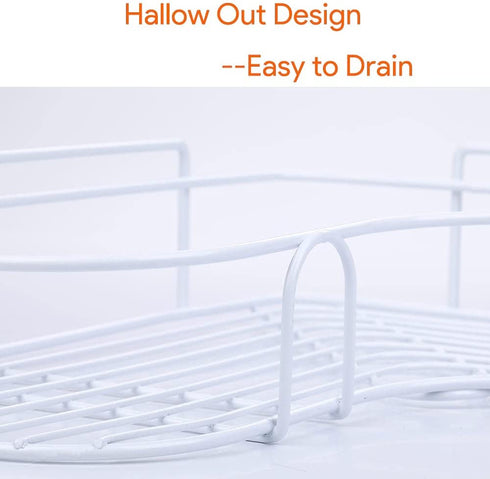 Laigoo Adhesive Shower Caddy 2 Pack, Non-Drilling Corner Shelves Hanging Bathroom Shelf Floating Shelves for Kitchen/Bathroom Organizer and Storage(White)