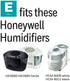 Honeywell HC14PF1 Replacement Wicking Filter E, 1 pack, white