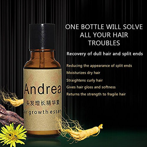 Andrea Hair Growth Essence Hair Loss Scalp Treatments Ginger Genseng Raise Dense Hair Stop Hair Loss Liquid For Damaged Hair Enhance Your Overall Hair Condition 20ml