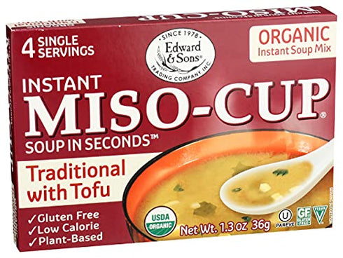 Edward & Sons Organic Traditional Soup with Tofu Miso Cup Instant Soup, 1.3 oz