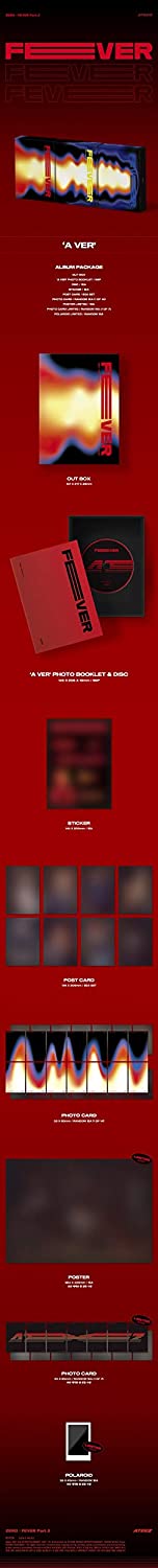 ATEEZ Zero : Fever Part.2 6th Mini Album Random Version CD+1p Poster+96p Booklet+1p Sticker+8p Postcard+1p PhotoCard+Message PhotoCard Set+Tracking Kpop Sealed