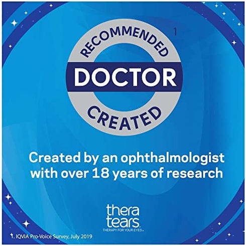TheraTears Liquid Gel Nighttime Eye Drops for Dry Eyes, 30 Count (Pack of 1)