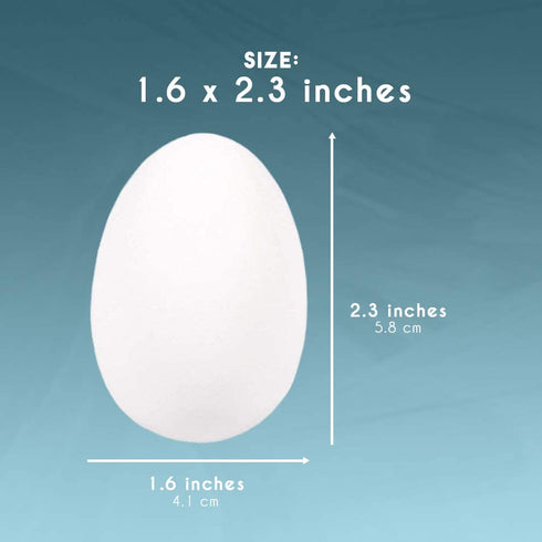 Juvale Blank White Plastic Eggs for DIY Painting and Decorating (48 Pack)