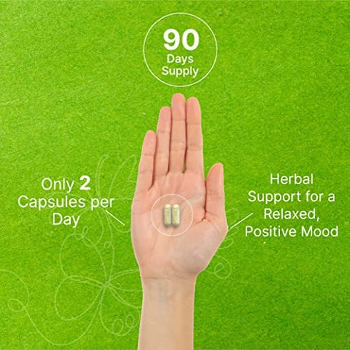 Kava Kava with Ashwagandha, 1000mg Per Serv, 180 Capsules | 5% Active Kavalactones | Ashwagandha Root + Piper Methysticum Extract (Root), 3 Months Supply, Support Relaxation & Positive Mood