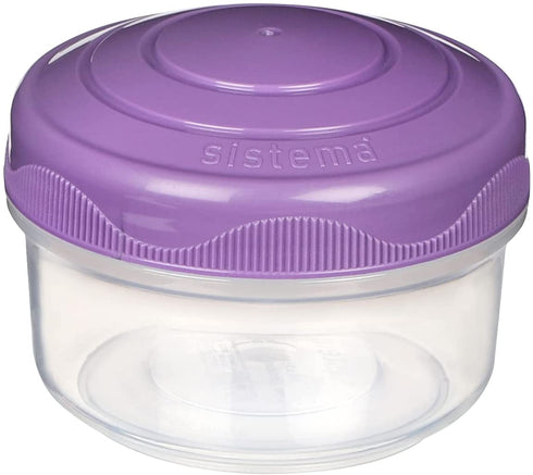 Sistema To Go Collection Mini Bites Small Food Storage Containers, 4.39 oz./130 mL, Pink/Green/Blue, 3 Count